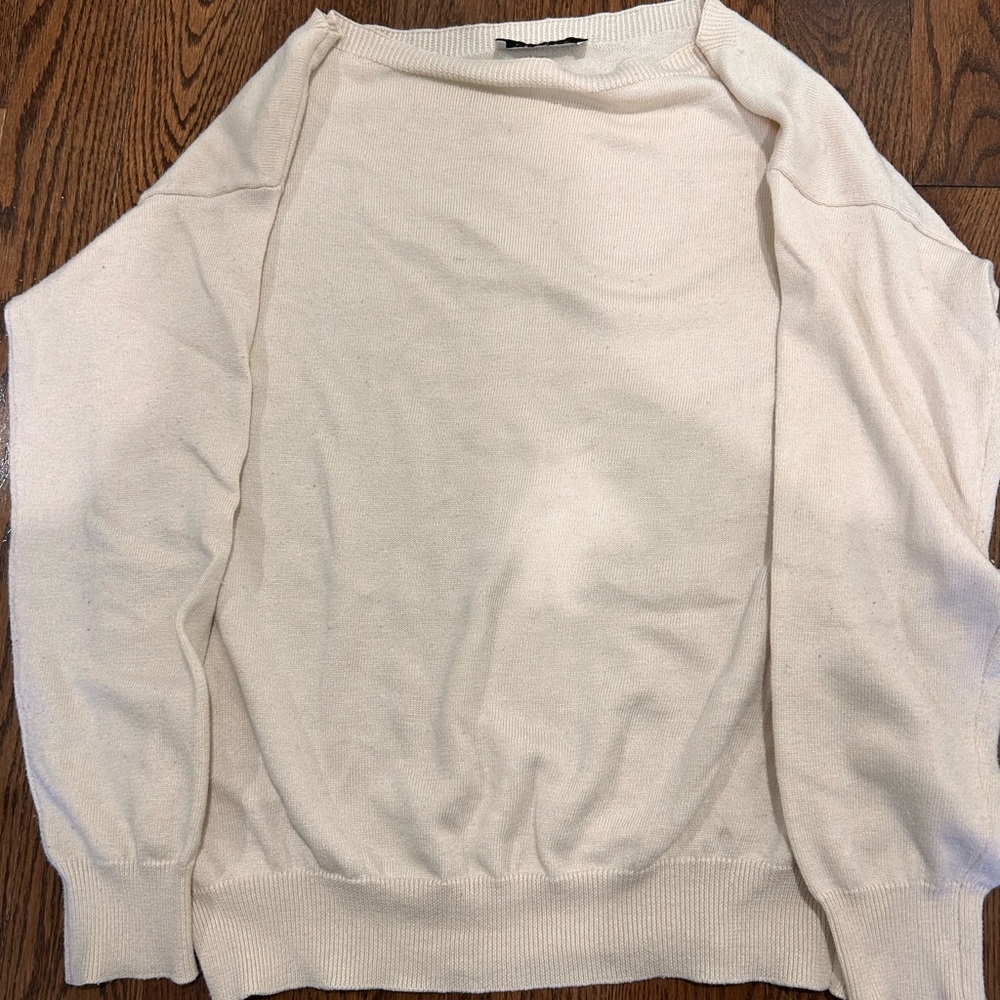 Sandro Paris Cream Crewneck Knit